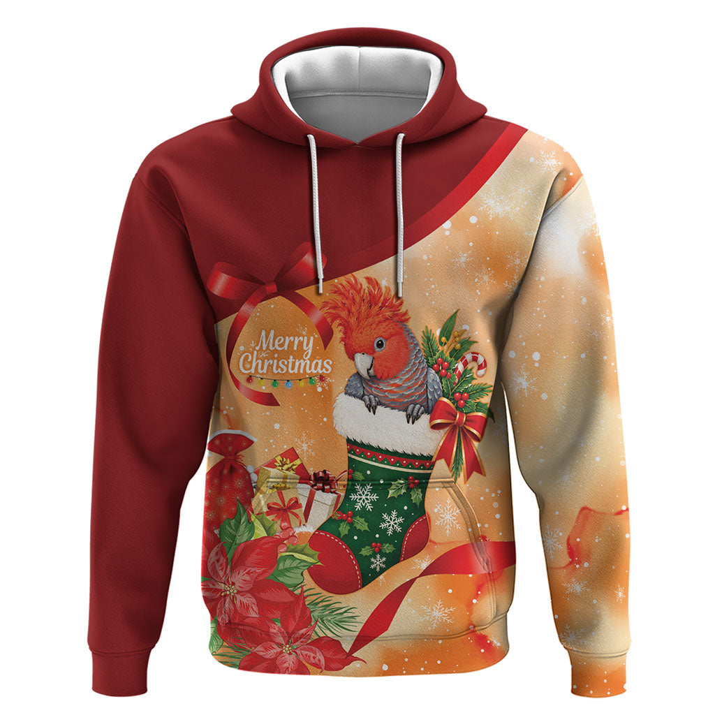 Gang-gang Cockatoo Christmas Australia Hoodie Aussie Xmas Sock Coquette Bow