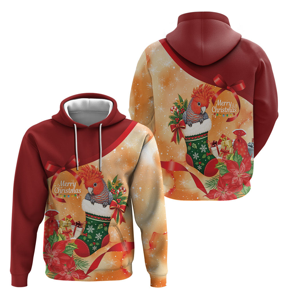 Gang-gang Cockatoo Christmas Australia Hoodie Aussie Xmas Sock Coquette Bow