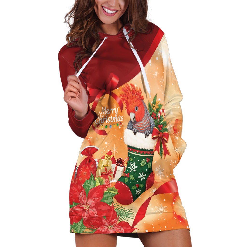 Gang-gang Cockatoo Christmas Australia Hoodie Dress Aussie Xmas Sock Coquette Bow