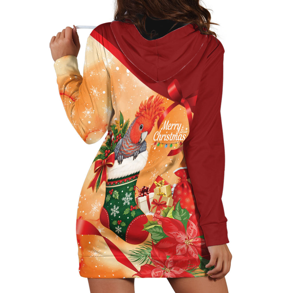 Gang-gang Cockatoo Christmas Australia Hoodie Dress Aussie Xmas Sock Coquette Bow