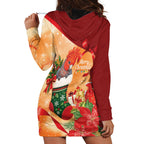 Gang-gang Cockatoo Christmas Australia Hoodie Dress Aussie Xmas Sock Coquette Bow