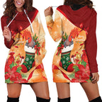 Gang-gang Cockatoo Christmas Australia Hoodie Dress Aussie Xmas Sock Coquette Bow