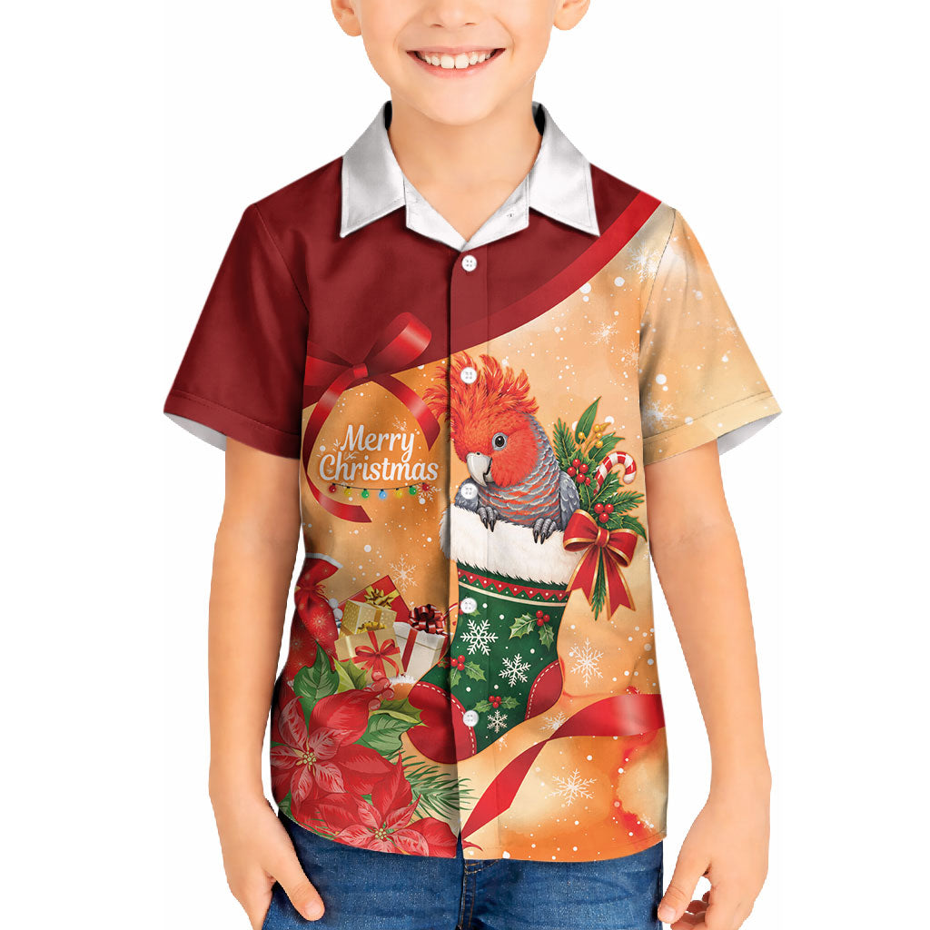 Gang-gang Cockatoo Christmas Australia Kid Hawaiian Shirt Aussie Xmas Sock Coquette Bow
