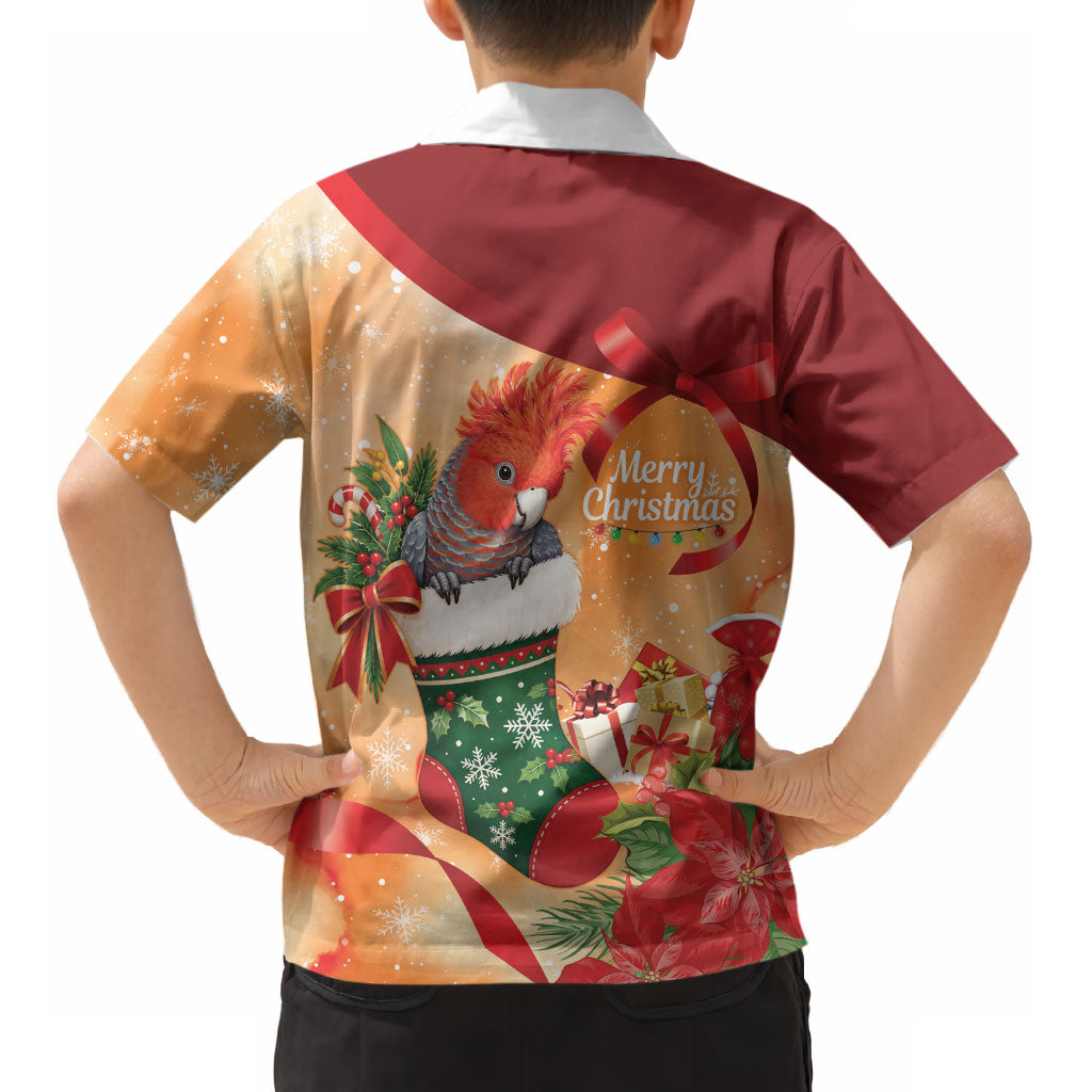 Gang-gang Cockatoo Christmas Australia Kid Hawaiian Shirt Aussie Xmas Sock Coquette Bow