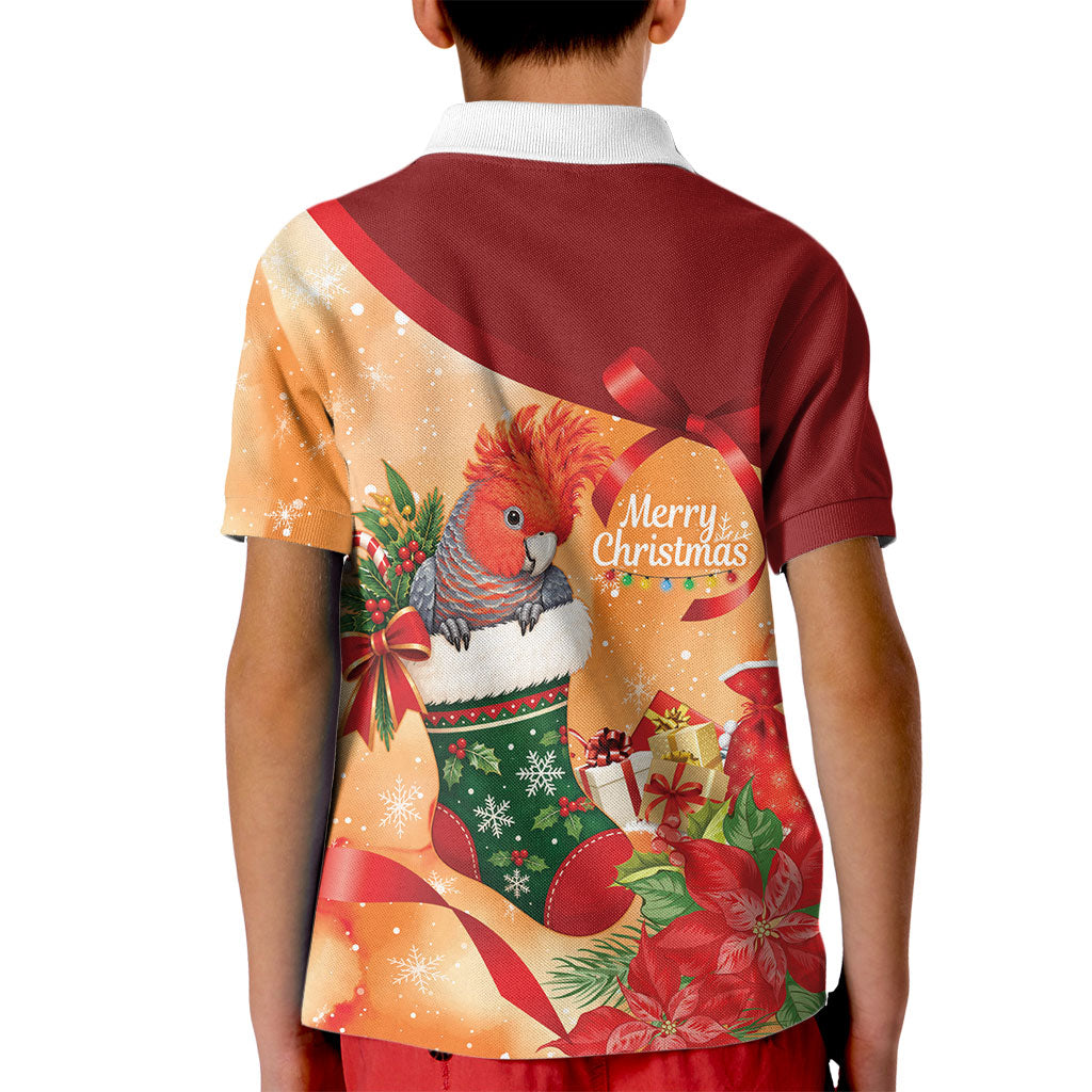Gang-gang Cockatoo Christmas Australia Kid Polo Shirt Aussie Xmas Sock Coquette Bow