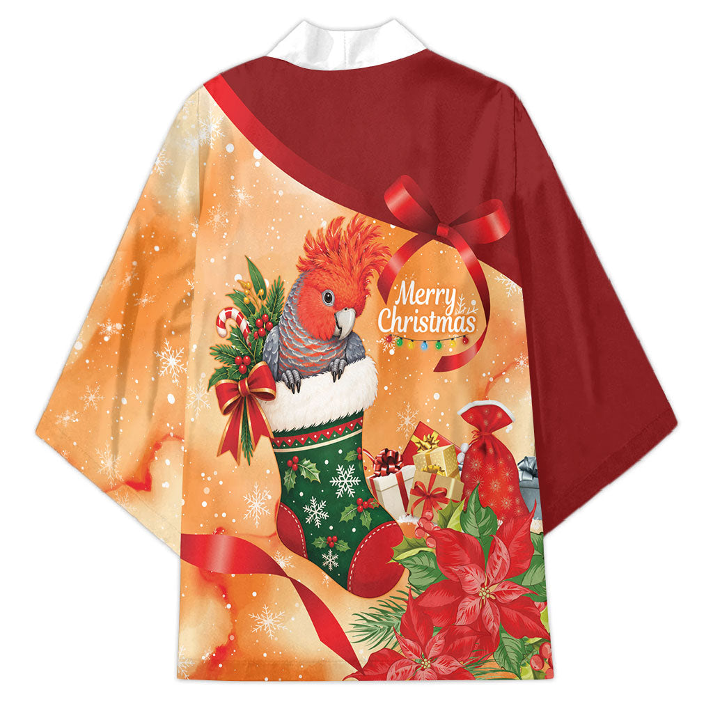 Gang-gang Cockatoo Christmas Australia Kimono Aussie Xmas Sock Coquette Bow