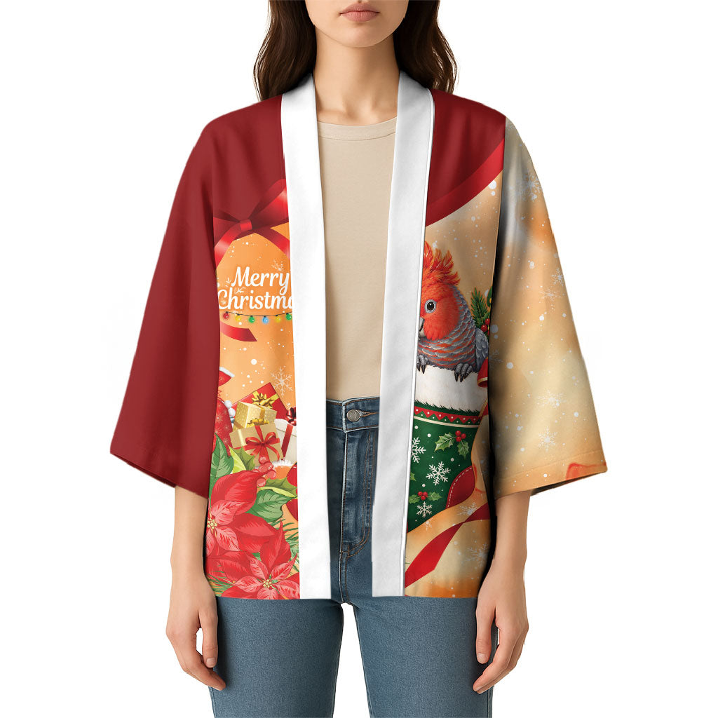 Gang-gang Cockatoo Christmas Australia Kimono Aussie Xmas Sock Coquette Bow