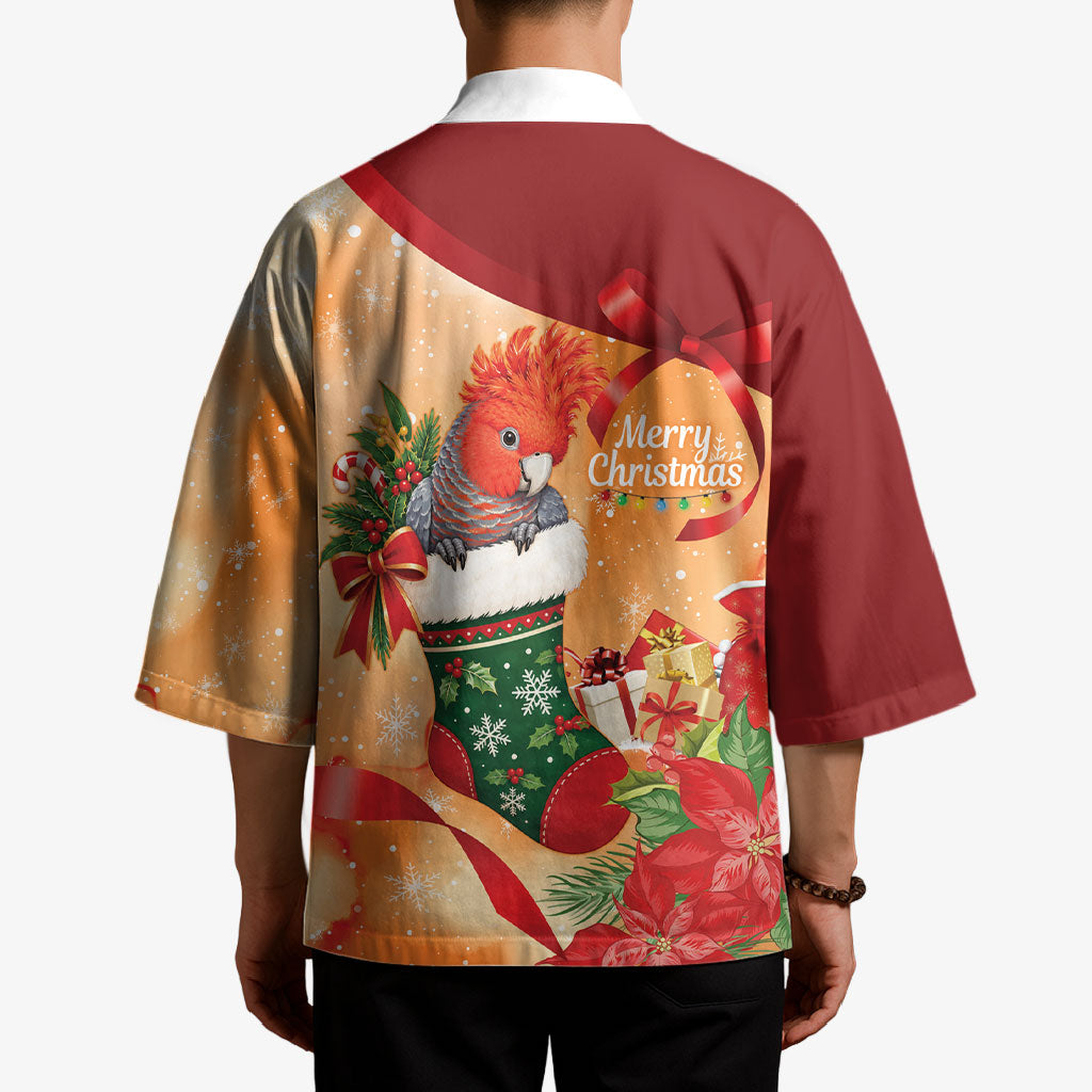 Gang-gang Cockatoo Christmas Australia Kimono Aussie Xmas Sock Coquette Bow