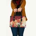 Gang-gang Cockatoo Christmas Australia Leather Bag Aussie Xmas Sock Coquette Bow