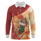 Gang-gang Cockatoo Christmas Australia Long Sleeve Polo Shirt Aussie Xmas Sock Coquette Bow