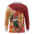 Gang-gang Cockatoo Christmas Australia Long Sleeve Polo Shirt Aussie Xmas Sock Coquette Bow