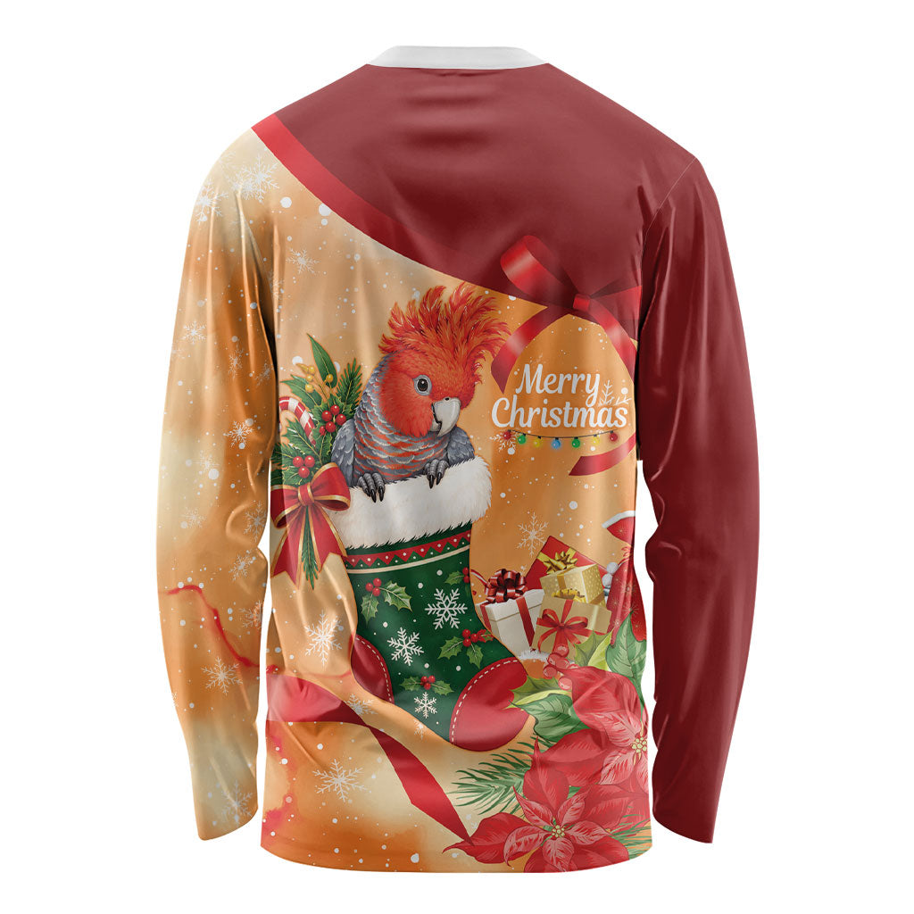 Gang-gang Cockatoo Christmas Australia Long Sleeve Shirt Aussie Xmas Sock Coquette Bow