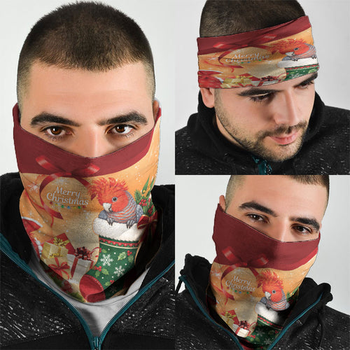 Gang-gang Cockatoo Christmas Australia Neck Gaiter Aussie Xmas Sock Coquette Bow