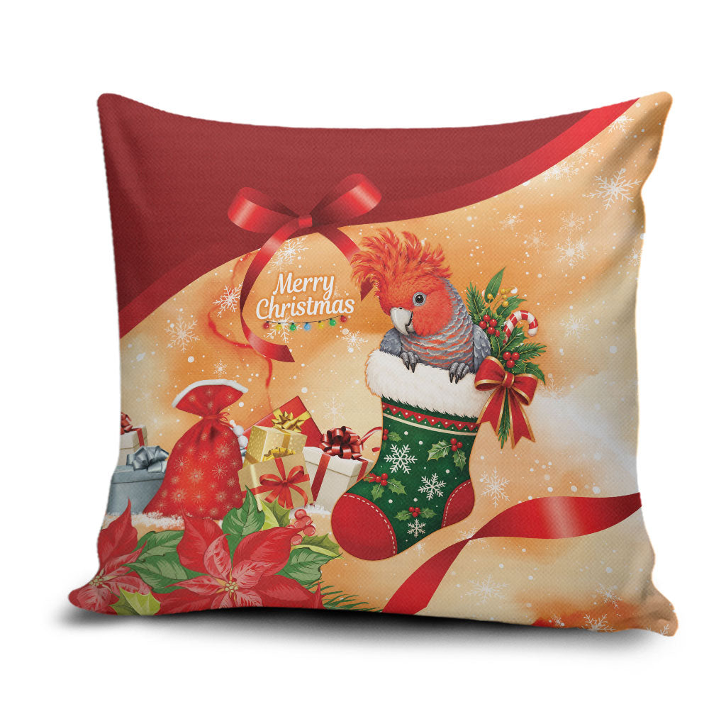 Gang-gang Cockatoo Christmas Australia Pillow Cover Aussie Xmas Sock Coquette Bow