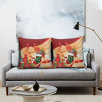 Gang-gang Cockatoo Christmas Australia Pillow Cover Aussie Xmas Sock Coquette Bow