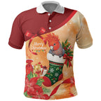 Gang-gang Cockatoo Christmas Australia Polo Shirt Aussie Xmas Sock Coquette Bow
