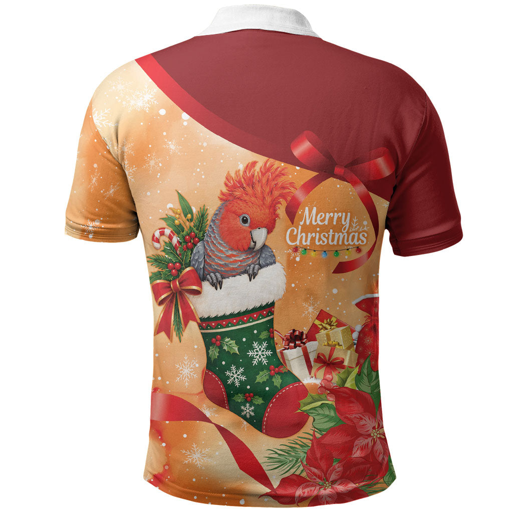 Gang-gang Cockatoo Christmas Australia Polo Shirt Aussie Xmas Sock Coquette Bow