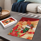 Gang-gang Cockatoo Christmas Australia Puzzle Aussie Xmas Sock Coquette Bow