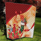 Gang-gang Cockatoo Christmas Australia Quilt Aussie Xmas Sock Coquette Bow