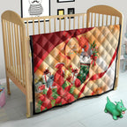 Gang-gang Cockatoo Christmas Australia Quilt Aussie Xmas Sock Coquette Bow