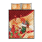 Gang-gang Cockatoo Christmas Australia Quilt Bed Set Aussie Xmas Sock Coquette Bow