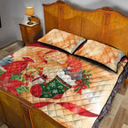Gang-gang Cockatoo Christmas Australia Quilt Bed Set Aussie Xmas Sock Coquette Bow