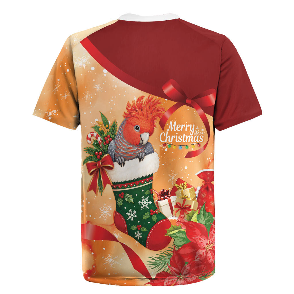Gang-gang Cockatoo Christmas Australia Rugby Jersey Aussie Xmas Sock Coquette Bow