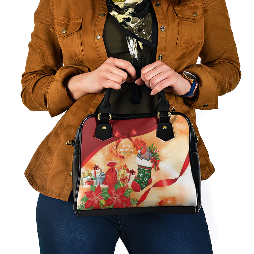 Gang-gang Cockatoo Christmas Australia Shoulder Handbag Aussie Xmas Sock Coquette Bow