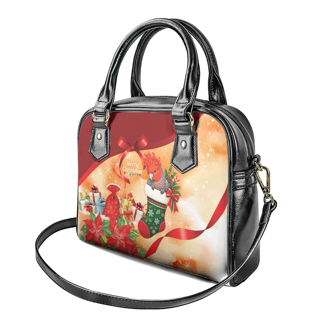 Gang-gang Cockatoo Christmas Australia Shoulder Handbag Aussie Xmas Sock Coquette Bow