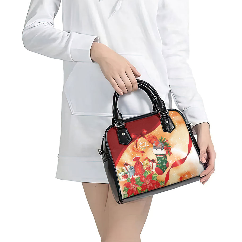 Gang-gang Cockatoo Christmas Australia Shoulder Handbag Aussie Xmas Sock Coquette Bow