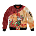 Gang-gang Cockatoo Christmas Australia Sleeve Zip Bomber Jacket Aussie Xmas Sock Coquette Bow
