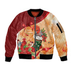 Gang-gang Cockatoo Christmas Australia Sleeve Zip Bomber Jacket Aussie Xmas Sock Coquette Bow