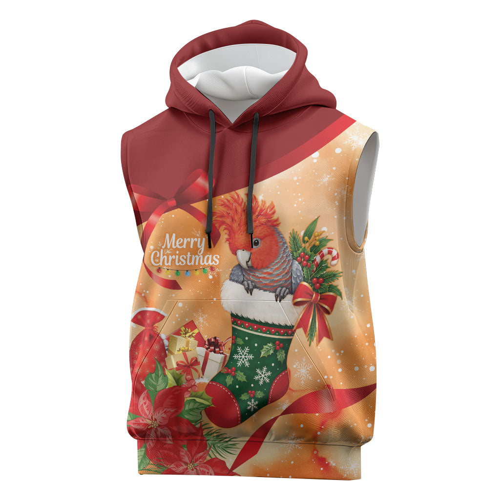 Gang-gang Cockatoo Christmas Australia Sleeveless Hoodie Aussie Xmas Sock Coquette Bow