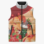 Gang-gang Cockatoo Christmas Australia Sleeveless Puffer Jacket Aussie Xmas Sock Coquette Bow