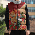 Gang-gang Cockatoo Christmas Australia Sleeveless Puffer Jacket Aussie Xmas Sock Coquette Bow