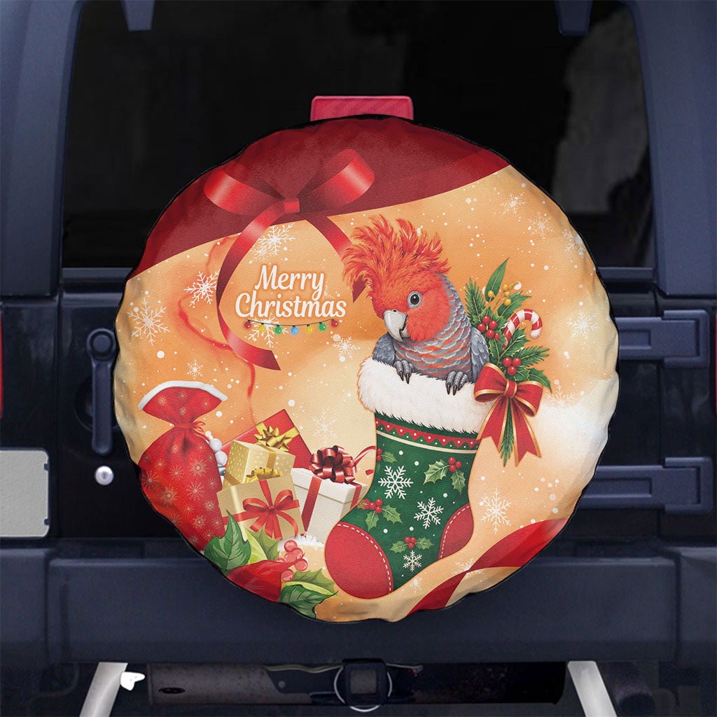 Gang-gang Cockatoo Christmas Australia Spare Tire Cover Aussie Xmas Sock Coquette Bow