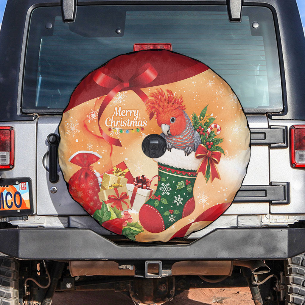 Gang-gang Cockatoo Christmas Australia Spare Tire Cover Aussie Xmas Sock Coquette Bow