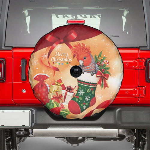 Gang-gang Cockatoo Christmas Australia Spare Tire Cover Aussie Xmas Sock Coquette Bow