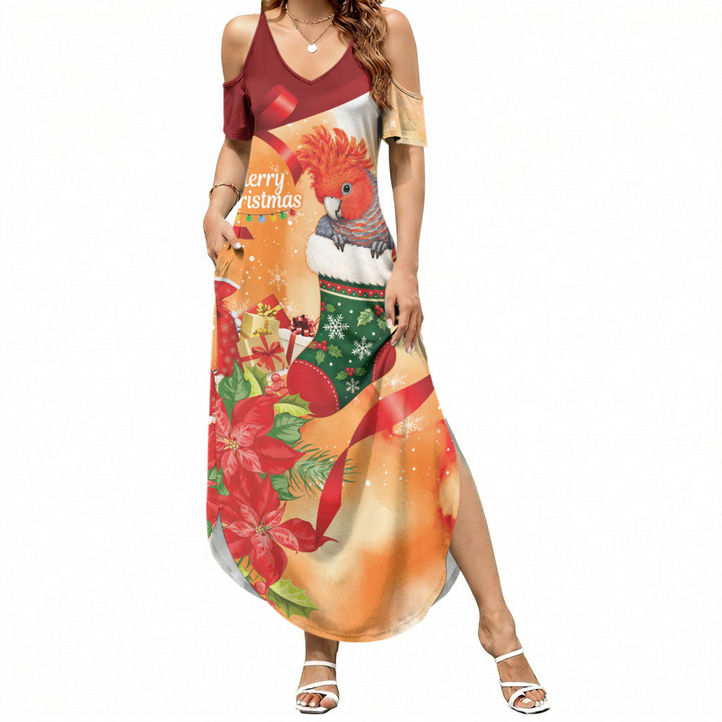 Gang-gang Cockatoo Christmas Australia Summer Maxi Dress Aussie Xmas Sock Coquette Bow