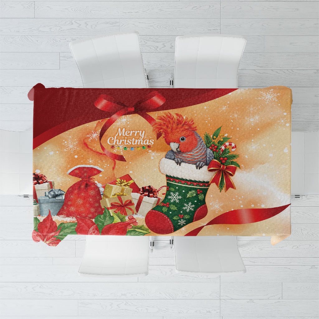 Gang-gang Cockatoo Christmas Australia Tablecloth Aussie Xmas Sock Coquette Bow
