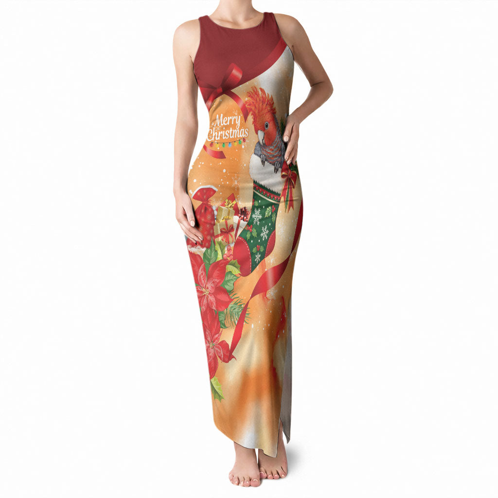 Gang-gang Cockatoo Christmas Australia Tank Maxi Dress Aussie Xmas Sock Coquette Bow
