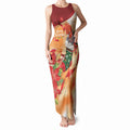 Gang-gang Cockatoo Christmas Australia Tank Maxi Dress Aussie Xmas Sock Coquette Bow