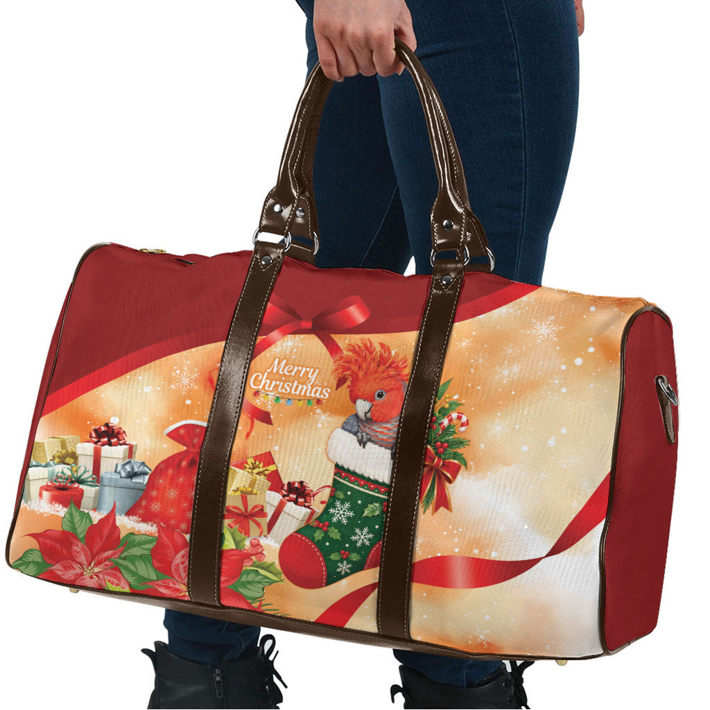 Gang-gang Cockatoo Christmas Australia Travel Bag Aussie Xmas Sock Coquette Bow