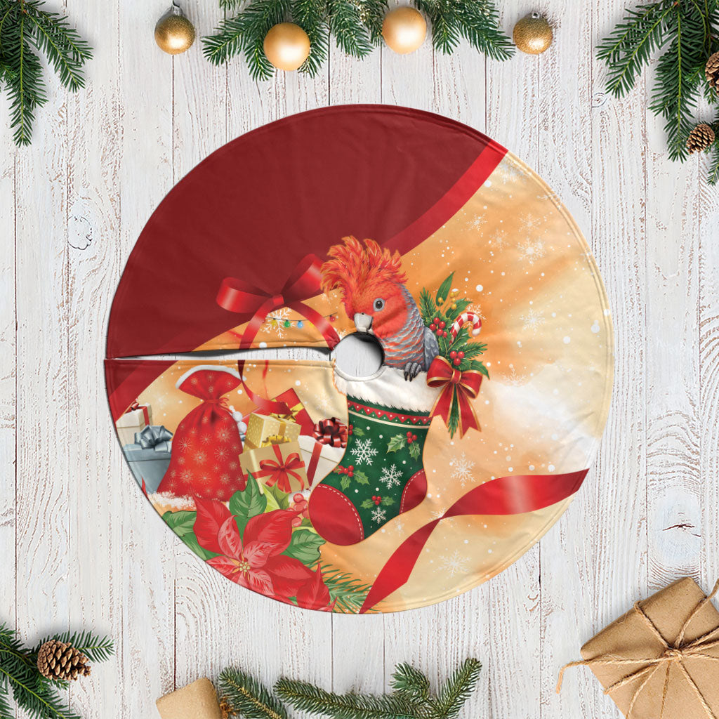 Gang-gang Cockatoo Christmas Australia Tree Skirt Aussie Xmas Sock Coquette Bow