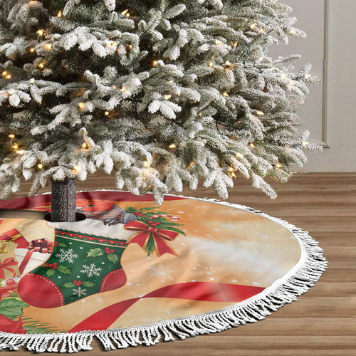 Gang-gang Cockatoo Christmas Australia Tree Skirt Aussie Xmas Sock Coquette Bow