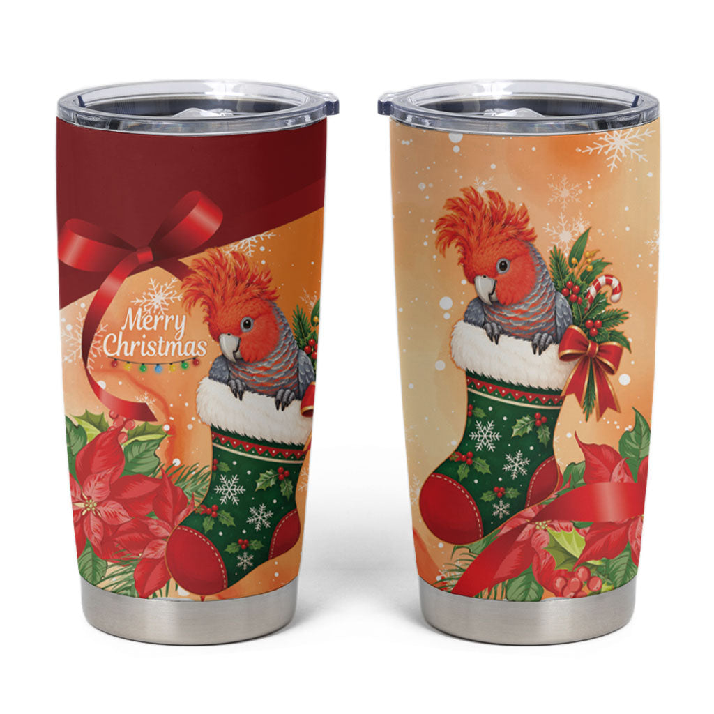 Gang-gang Cockatoo Christmas Australia Tumbler Cup Aussie Xmas Sock Coquette Bow