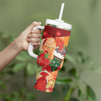 Gang-gang Cockatoo Christmas Australia Tumbler With Handle Aussie Xmas Sock Coquette Bow