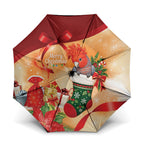 Gang-gang Cockatoo Christmas Australia Umbrella Aussie Xmas Sock Coquette Bow