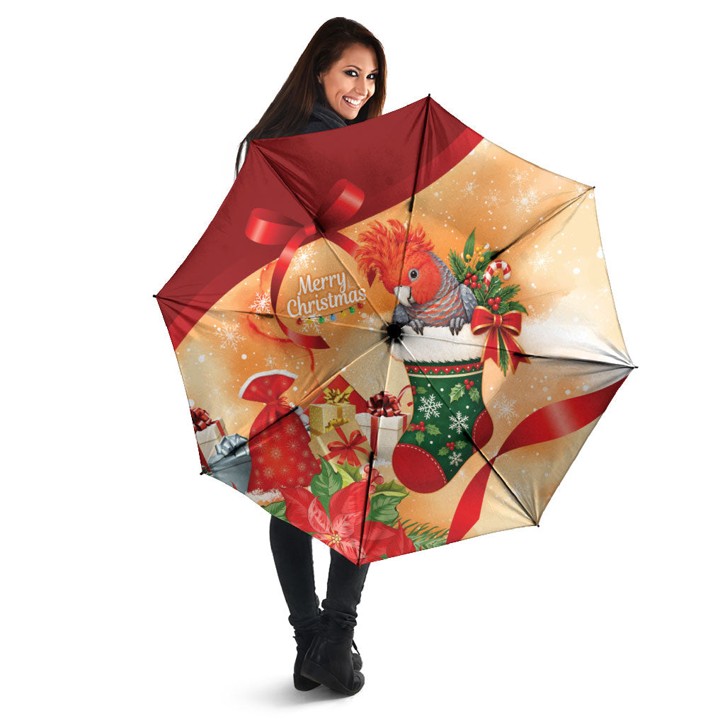 Gang-gang Cockatoo Christmas Australia Umbrella Aussie Xmas Sock Coquette Bow