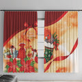 Gang-gang Cockatoo Christmas Australia Window Curtain Aussie Xmas Sock Coquette Bow